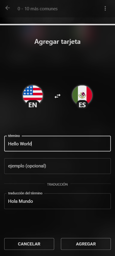 Idioma Flash App Screenshot
